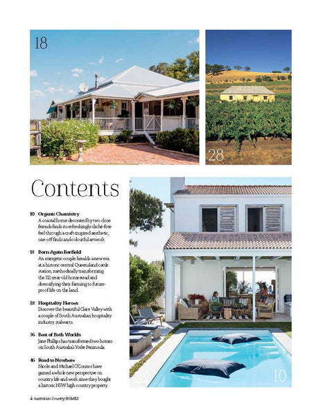 Australian Country Homes shows the warmth of the country aesthetic. We open the doors to some of Australia’s most interesting homes and see the enviable everyday lives of those who have made the move to a calmer, more welcoming and personally enriched way of living.