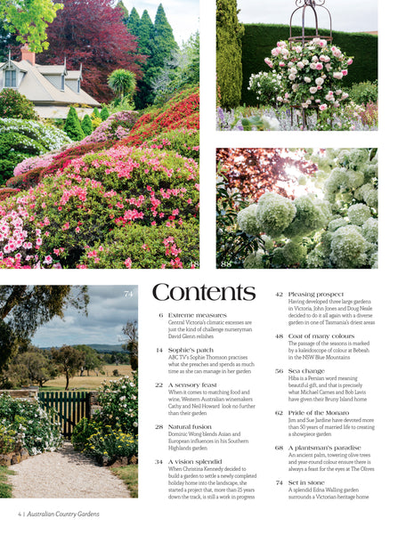 Australian Country Gardens bookazine 2021 table of contents 1
