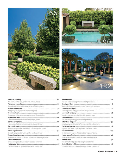 Formal Gardens bookazine 2014 table of contents 2
