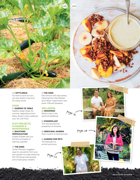 From garden to table, Good Organic Gardening inspires readers to be in charge of their own fresh food. This magazine offers tips and tricks to make your garden a delectable one. good organic gardening cover issue 124