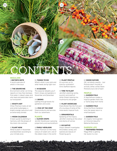 From garden to table, Good Organic Gardening inspires readers to be in charge of their own fresh food. This magazine offers tips and tricks to make your garden a delectable one. good organic gardening cover issue 124
