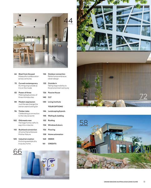 Grand Designs Australia Building Guide 2020 table of contents 2