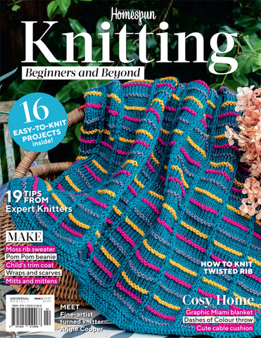 Australian Homespun is the quintessential knitting magazine. Bursting with inspiring and informative projects, these pages are full of projects from beginners to beyond. homespun knitting magazine cover issue 3