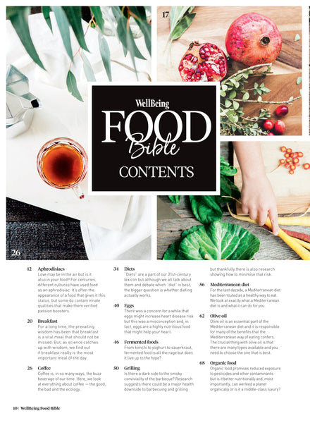 WellBeing Food Bible Bookazine 2017 table of contents 1