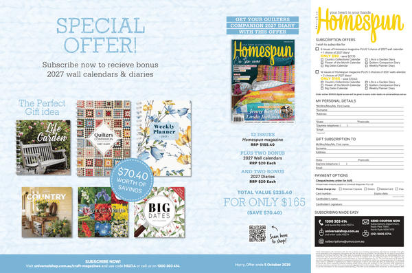 Homespun Magazine Subscription