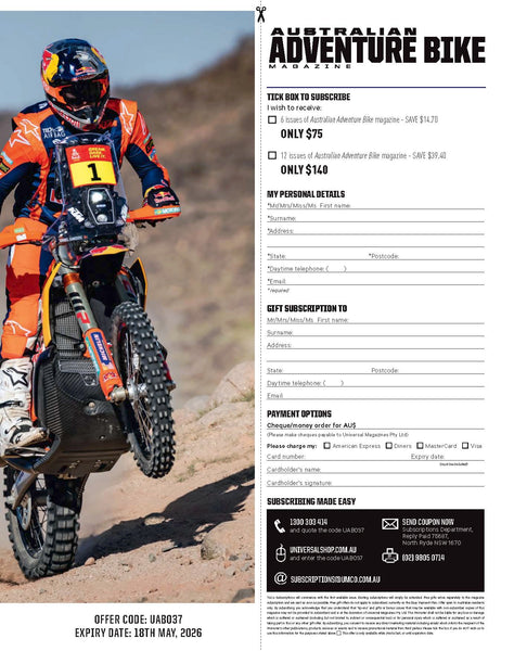 Australian Adventure Bike Magazine Issue 37