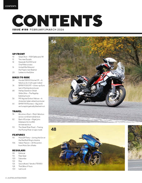 Australian Road Rider Magazine Issue 188