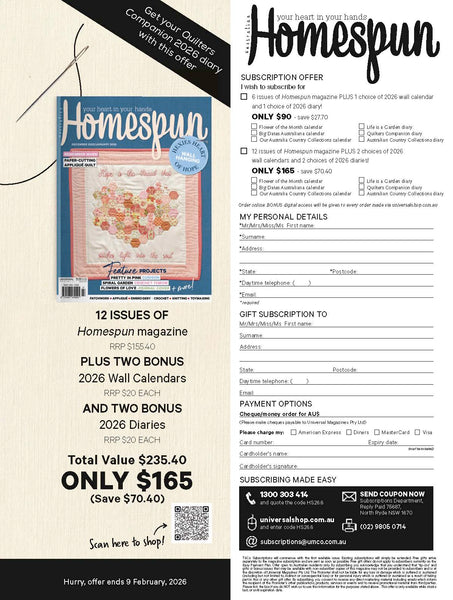 Homespun Magazine Issue 26.6