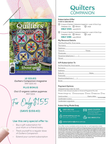 Quilter's Companion Magazine Issue 133