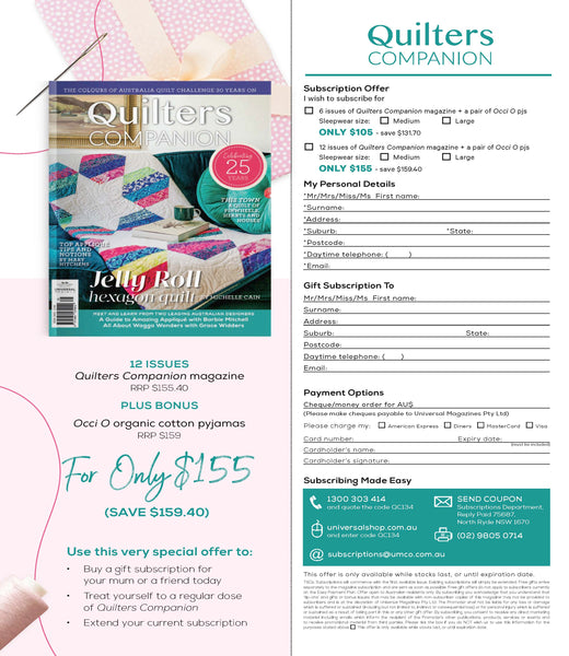 Quilters Companion Magazine Issue 134