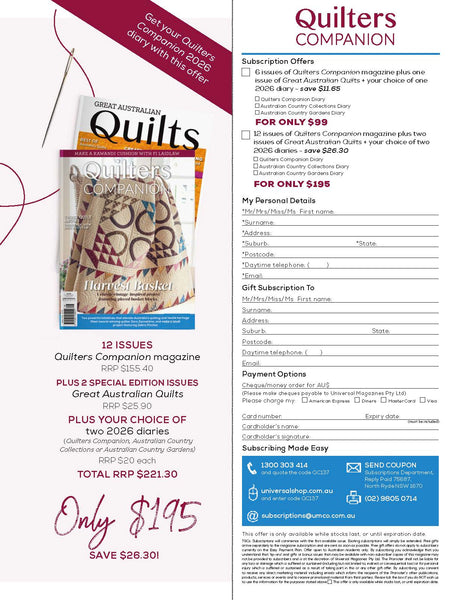 Quilters Companion Magazine Subscription