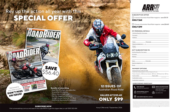 Australian Road Rider Magazine Subscription