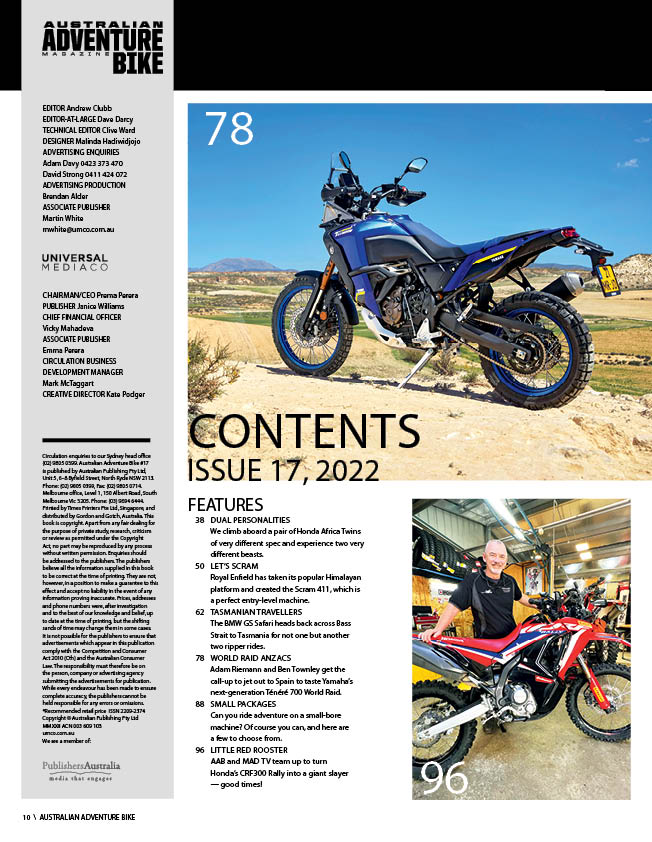 Australian Adventure Bike Magazine Issue 17 | Universal Shop AU