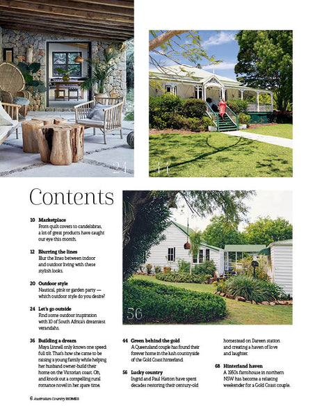 Exclusive Offer -  Australian Country Homes Magazine Subscription