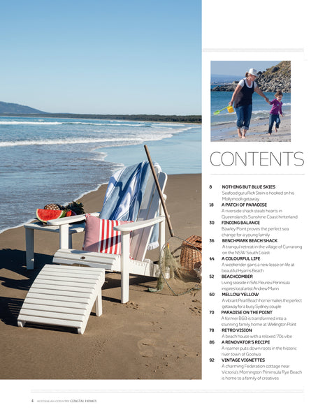 Australian Country Coastal Homes 2014 table of contents 1