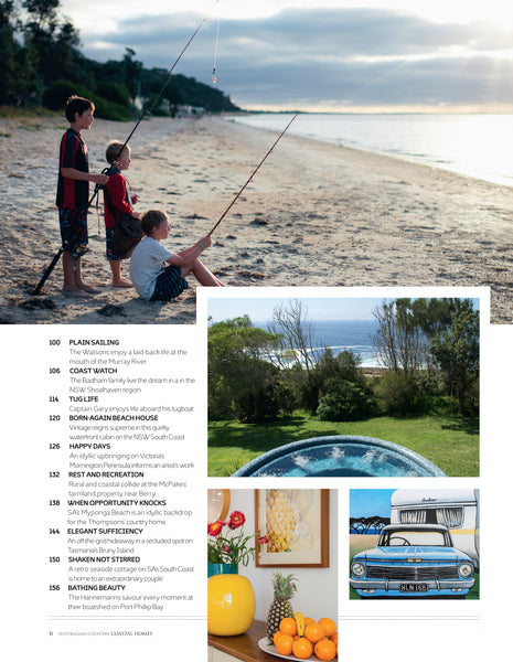 Australian Country Coastal Homes 2014 table of contents 2