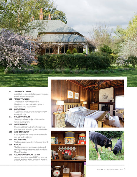 Australian Country Historic Houses bookazine 2014 table of contents 2