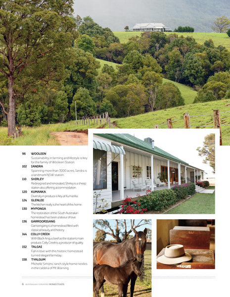 Australian Country Homesteads bookazine 2018 table of contents 2