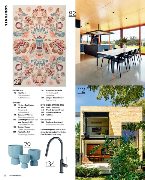 From renovating to building and decorating, Grand Designs Australia is the magazine that will inspire you to transform your house into your dream home. Each issue will feature houses comprised of diverse styles and budgets -- from new builds to flips and renovations.  grand designs australia cover issue 103