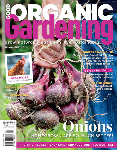 From garden to table, Good Organic Gardening inspires readers to be in charge of their own fresh food. This magazine offers tips and tricks to make your garden a delectable one. good organic gardening cover issue 122