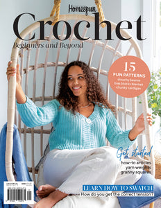 The team at Homespun are excited to present its latest specialist crochet title featuring 14 warm and soft yarn projects you can make for your friends, family, home and wardrobe. This new Beginners and Beyond title gives readers projects to get started on once you have learned the basic technique. There are also informative features inside so you start with the very best foundation. homespun crochet issue 1