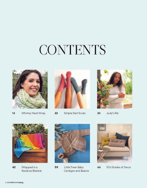 Australian Homespun is the quintessential knitting magazine. Bursting with inspiring and informative projects, these pages are full of projects from beginners to beyond. homespun knitting magazine cover issue 1