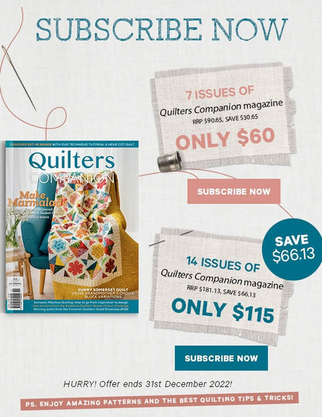 Exclusive Offer - Quilters Companion Subscription