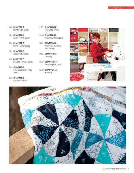 Quilt Workshop for Beginners Bookazine 2015 table of contents 2