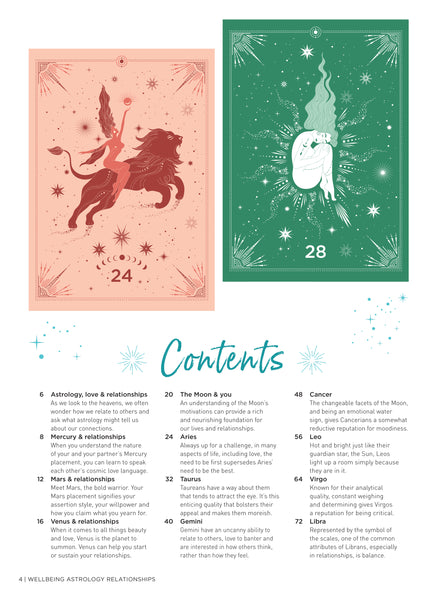 WellBeing Astrology & Relationships Bookazine 2021 table of contents 1