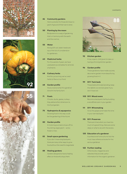 WellBeing Organic Gardening Bookazine 2020 table of contents 2