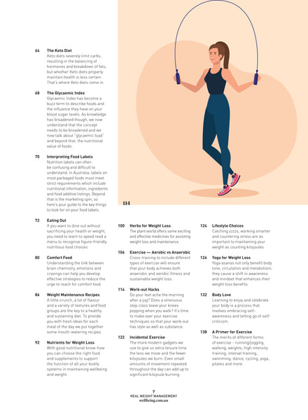 WellBeing Real Weight Management Bookazine 2021 table of contents 2